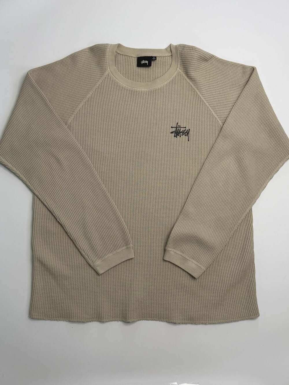 Stussy Waffle Knit Logo Long Sleeve Tee